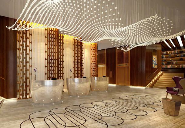 酒店前臺接待區(qū)