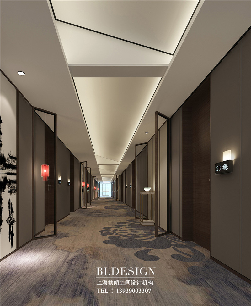 開封文化主題精品酒店客房走廊設(shè)計效果圖.jpg