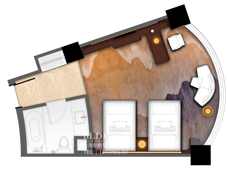 三門峽紫金宮酒店客房設(shè)計(jì)案例