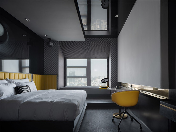 繁華商圈里針對年輕人的藝術(shù)精品酒店客房設(shè)計(jì)方案賞析