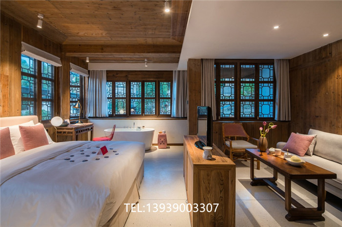 安徽宏村半山詩(shī)莉莉中式徽派酒店客房設(shè)計(jì)方案賞析