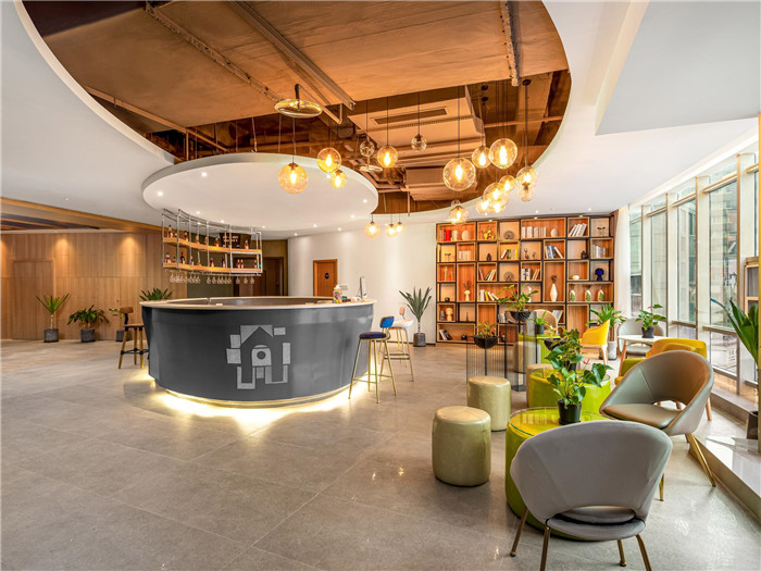 重慶首家康鉑酒店大堂設(shè)計   多元化連鎖精品酒店設(shè)計典范