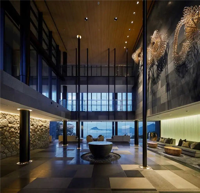 優(yōu)秀戶外溫泉度假酒店設(shè)計推薦：日本ANA洲際酒店大堂休閑區(qū)設(shè)計