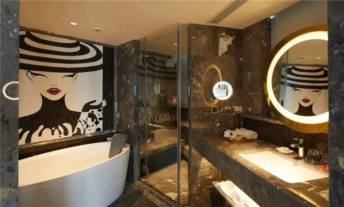 酒店套房衛(wèi)生間設(shè)計(jì)-復(fù)古與新潮混搭風(fēng)武漢網(wǎng)紅精品酒店改造設(shè)計(jì)案例 酒店套房衛(wèi)生間設(shè)計(jì)-復(fù)古與新潮混搭風(fēng)武漢網(wǎng)紅精品酒店改造設(shè)計(jì)案例
