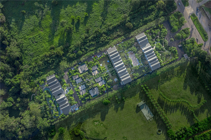 酒店鳥瞰圖-沉浸在奇妙自然中的仙境森林主題度假酒店設計案例 酒店鳥瞰圖-沉浸在奇妙自然中的仙境森林主題度假酒店設計案例