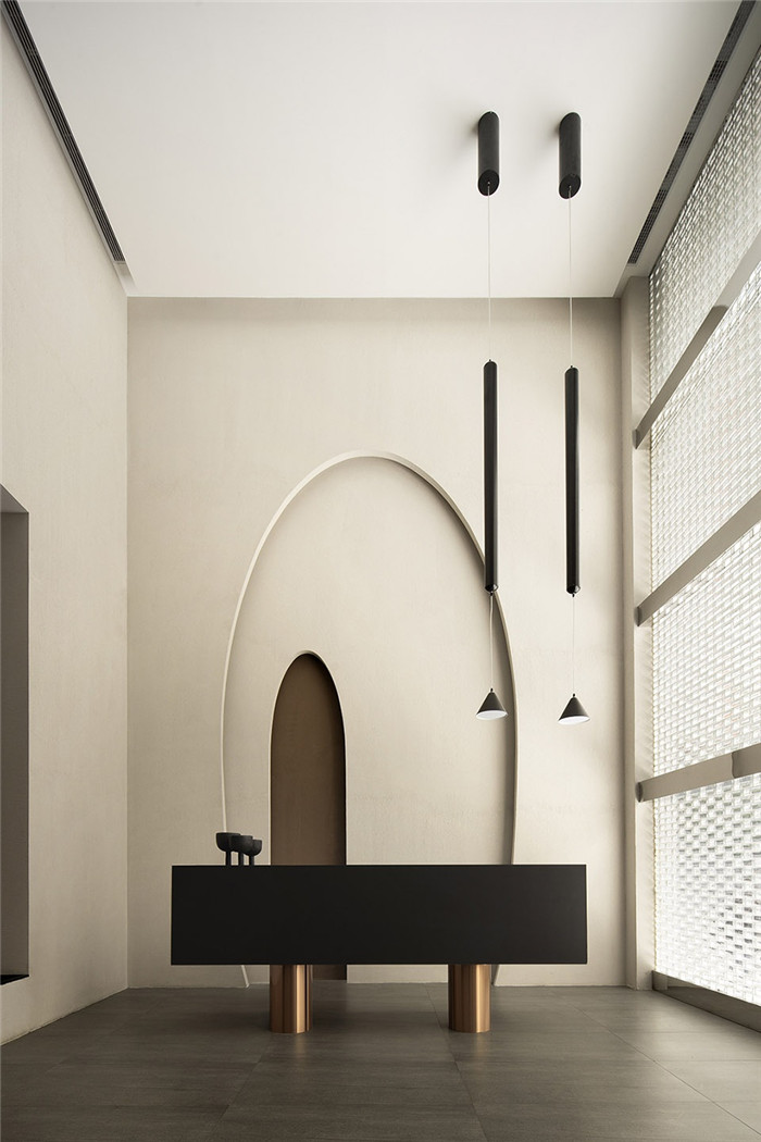 酒店接待臺設(shè)計-鬧市中的覓隱精品酒店設(shè)計方案