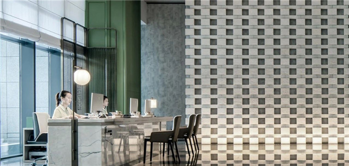 酒店前臺(tái)接待臺(tái)設(shè)計(jì)-以城市文化為藍(lán)本的英威斯頓精品酒店設(shè)計(jì)案例