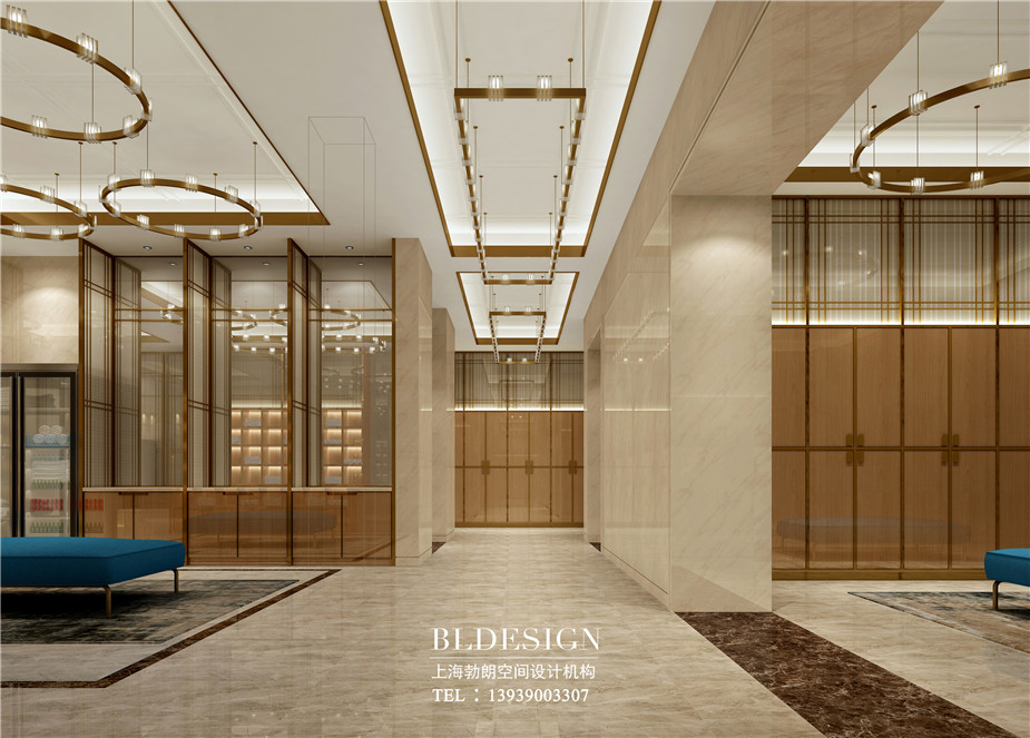 在水一方洗浴酒店浴區(qū)更衣室設(shè)計方案效果圖