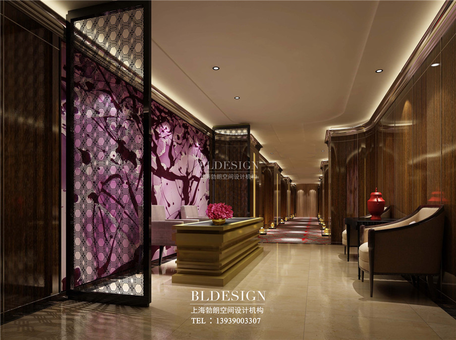 賓客接待區(qū)設(shè)計(jì)-信陽(yáng)沁園春公館洗浴酒店設(shè)計(jì)案例