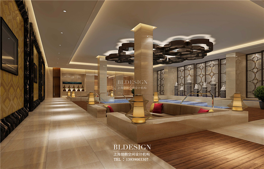 男浴區(qū)設(shè)計(jì)-信陽(yáng)沁園春公館洗浴酒店設(shè)計(jì)案例