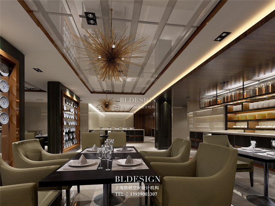 餐廳設(shè)計(jì)-信陽(yáng)沁園春公館洗浴酒店設(shè)計(jì)案例