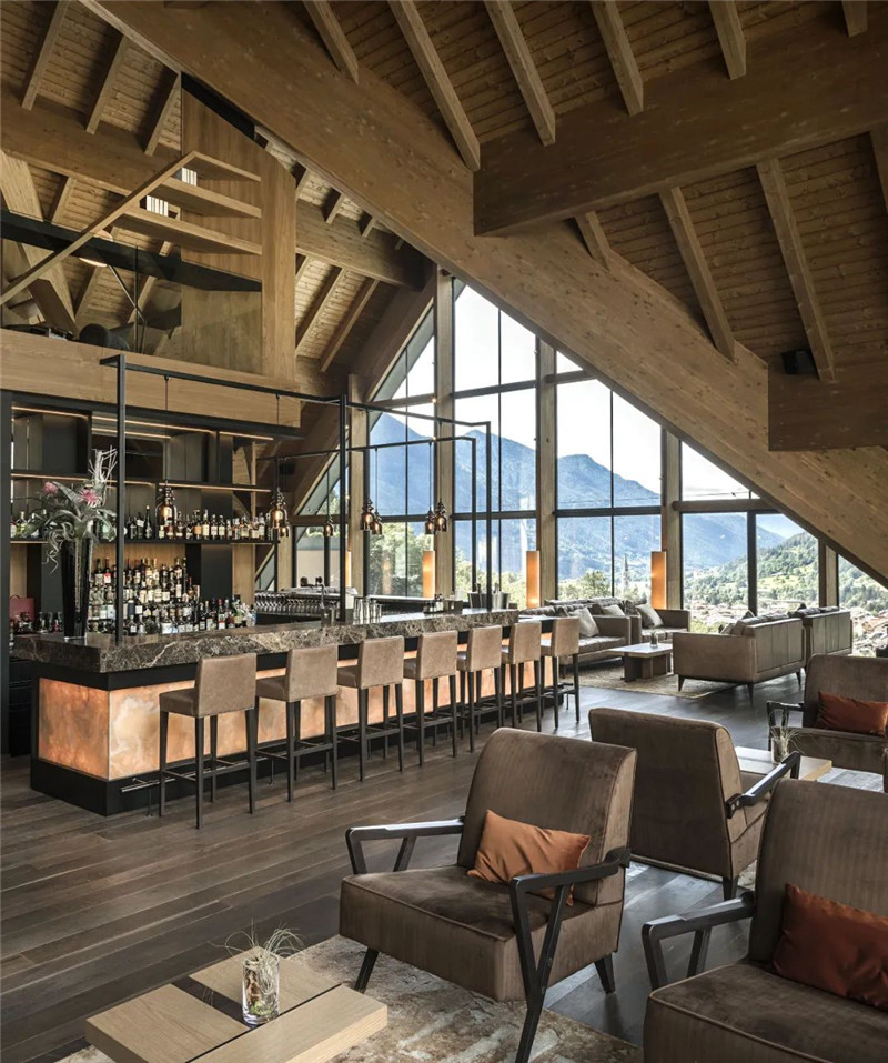 酒店餐廳酒吧設計-當代奢華風Lefay Resort＆SPA Dolomiti設計賞析