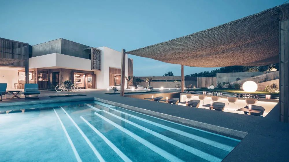 僅限成人入住的希臘四星級度假酒店泳池設計方案賞析 僅限成人入住的希臘四星級度假酒店泳池設計方案賞析