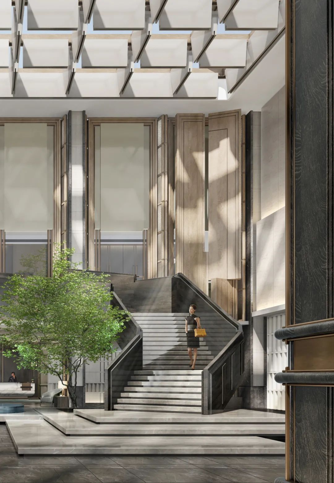 北京睿世五星級(jí)酒店大廳翻新改造設(shè)計(jì)效果圖