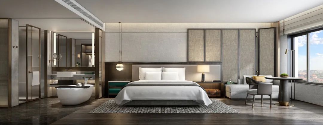 北京睿世五星級(jí)酒店客房翻新改造設(shè)計(jì)效果圖